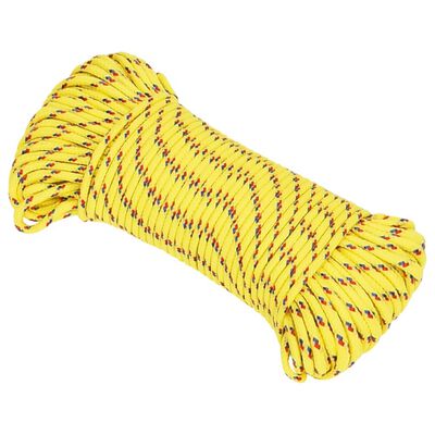 vidaXL Boat Rope Yellow 4 mm 250 m Polypropylene