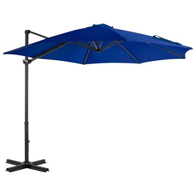 vidaXL Cantilever Garden Parasol with Aluminium Pole Azure Blue 300 cm