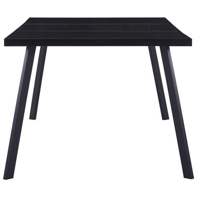 vidaXL Dining Table Black 200x100x75 cm Tempered Glass