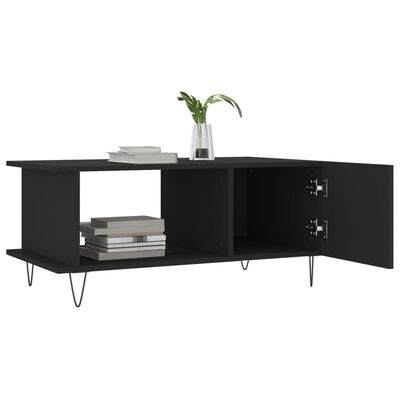 vidaXL Coffee Table Black 90x50x40 cm Engineered Wood