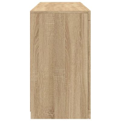 vidaXL Sideboard with LED Lights Sonoma Oak 123x37x67 cm