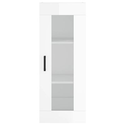 vidaXL Highboard High Gloss White 34.5x34x180 cm Engineered Wood