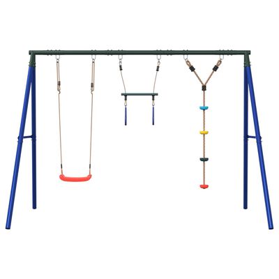 vidaXL Outdoor Swing Set with Swing. Trapeze. Disc Swing