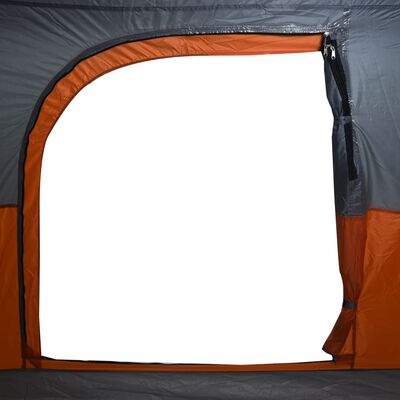 vidaXL Camping Tent Cabin 4-Person Orange Waterproof