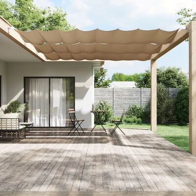 vidaXL Vertical Awning Taupe 180x600 cm Oxford Fabric