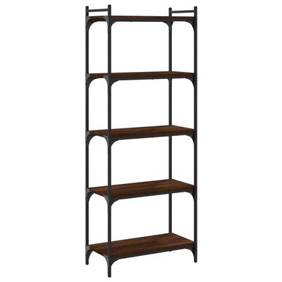 vidaXL Bookcase 5-Tier Brown Oak 60x30x154 cm Engineered Wood