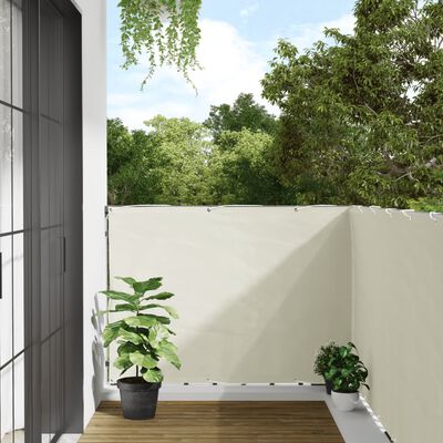 vidaXL Balcony Privacy Screen White 600x120 cm PVC