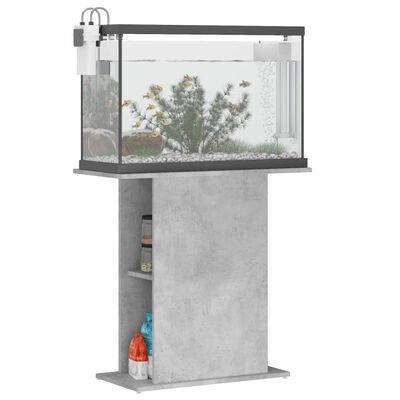 vidaXL Aquarium Stand Concrete Grey 75x36x72.5 cm Engineered Wood