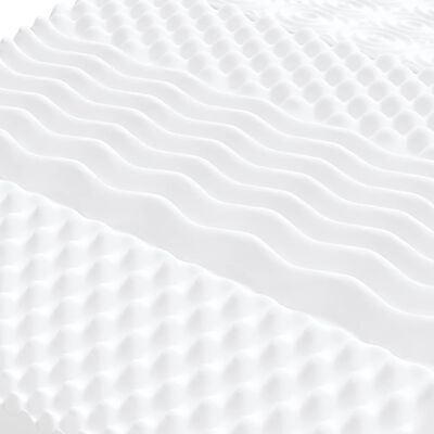 vidaXL Foam Mattresses 2 pcs White 100x200 cm 7-Zone Hardness 20 ILD