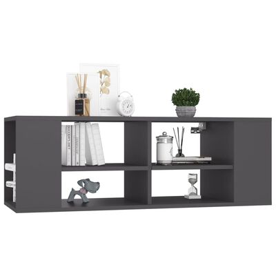 vidaXL Wall-Mounted TV Cabinet Grey 102x35x35 cm Engineered Wood