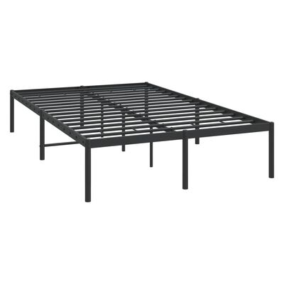 vidaXL Metal Bed Frame without Mattress Black 120x200 cm