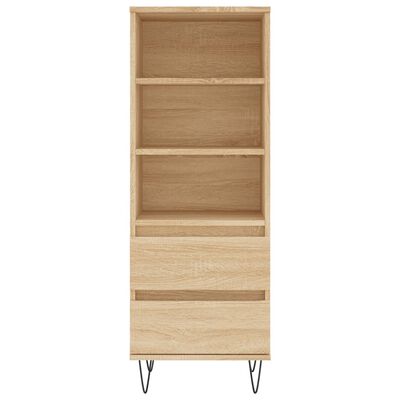 vidaXL Highboard Sonoma Oak 40x36x110 cm Engineered Wood