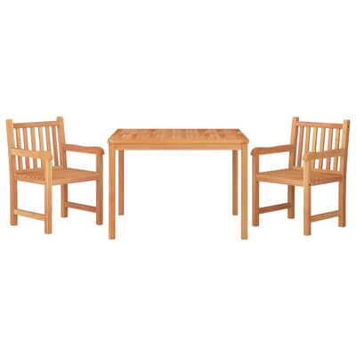 vidaXL 3 Piece Garden Dining Set Solid Wood Teak