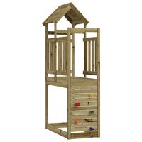 vidaXL Play Tower with Rockwall 53x110.5x214 cm Impregnated Wood Pine