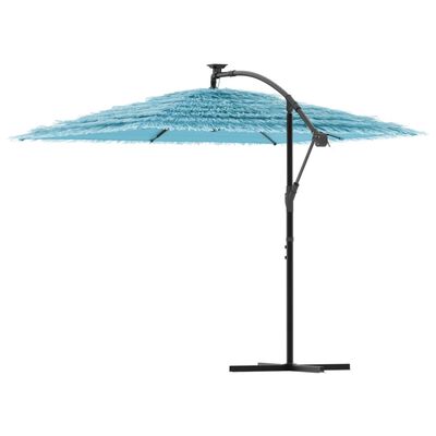 vidaXL Garden Parasol with Steel Pole Blue 246x246x230 cm