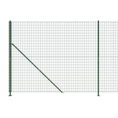 vidaXL Wire Mesh Fence with Flange Green 2x10 m