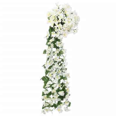 vidaXL Christmas Flower Garlands 3 pcs White 85 cm