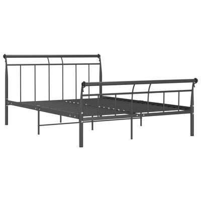 vidaXL Bed Frame without Mattress Black Metal 140x200 cm