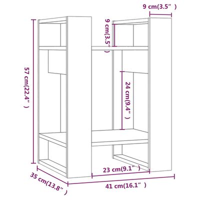 vidaXL Book Cabinet/Room Divider 41x35x57 cm Solid Wood Pine