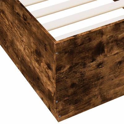 vidaXL Bed Frame without Mattress Smoked Oak 90x200 cm