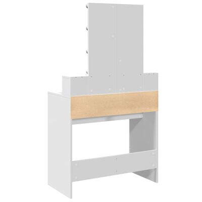 vidaXL Dressing Table with LED White 80x41x144.5 cm