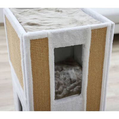 Kerbl Cat Scratching Barrel Galina 40x40x78 cm White and Brown