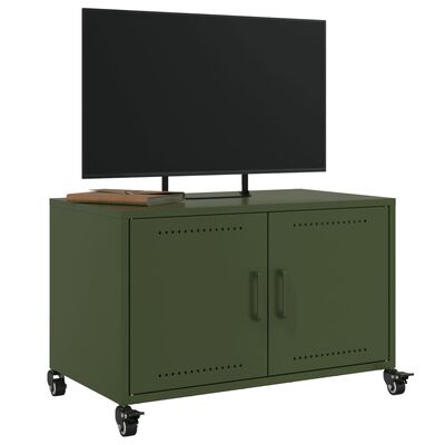 vidaXL TV Cabinet Olive Green 68x39x43.5 cm Steel