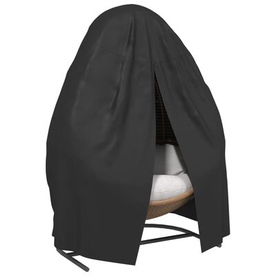 vidaXL Double Egg Chair Cover Black Ø146x210 cm 420D Oxford