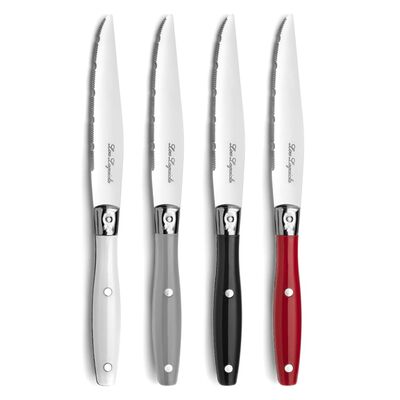 Lou Laguiole Knife Set W Block, Grey, 6-Pack - Lou Laguiole