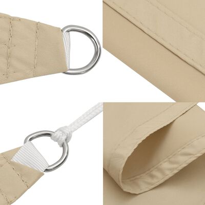 vidaXL Sunshade Sail Oxford Fabric Triangular 5x5x5 m Beige