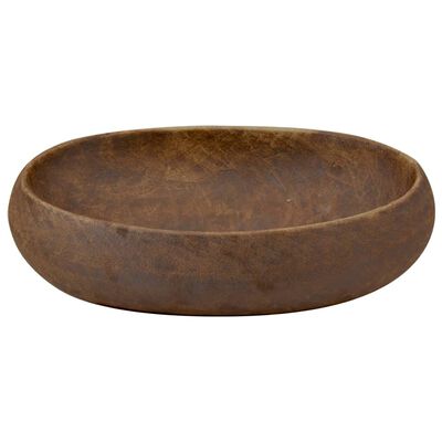 vidaXL Countertop Basin Brown Oval 59x40x15 cm Ceramic