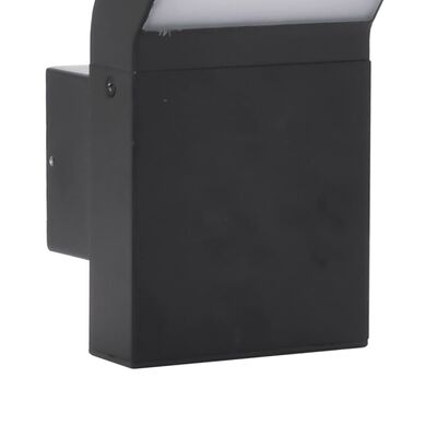 vidaXL Outdoor LED Wall Light Black Die-cast Aluminium