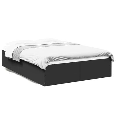 vidaXL Bed Frame without Mattress Black 135x190 cm Double