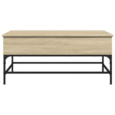 vidaXL Coffee Table Sonoma Oak 100x50x45 cm Engineered Wood and Metal