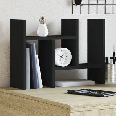 vidaXL Desk Organiser Black 34.5x15.5x35.5 cm Engineered wood