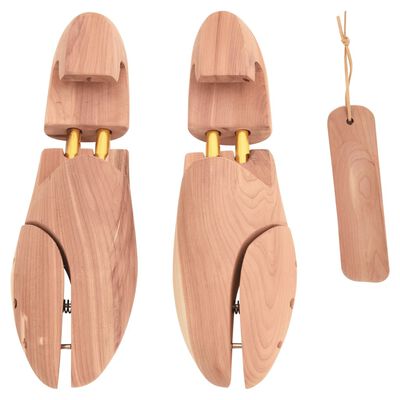 vidaXL Shoe Stretcher with Shoe Horn EU 44-45 Solid Wood Cedar