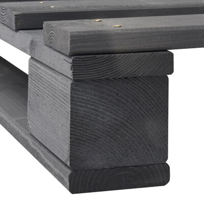 vidaXL Pallet Bed Frame without Mattress Grey 100x200 cm Solid Wood