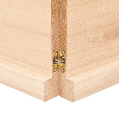 vidaXL Table Top 200x60x(2-4) cm Untreated Solid Wood Oak