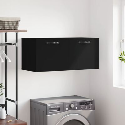 vidaXL Wall Cabinet Black 80x36.5x35 cm Engineered Wood