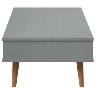 vidaXL Coffee Table MOLDE Grey 100x55x31 cm Solid Wood Pine