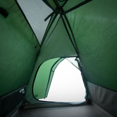 vidaXL Camping Tent Dome 3-Person Green Waterproof