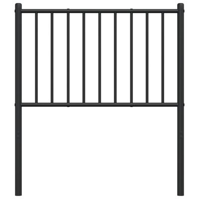 vidaXL Metal Headboard Black 75 cm