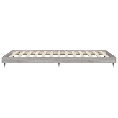 vidaXL Bed Frame without Mattress Grey Sonoma 100x200 cm Engineered Wood