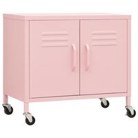 vidaXL Storage Cabinet Pink 60x35x56 cm Steel