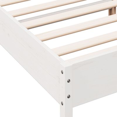 vidaXL Bed Frame without Mattress White 140x200 cm Solid Wood Pine