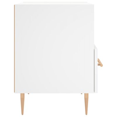 vidaXL Bedside Cabinet White 40x35x47.5 cm Engineered Wood