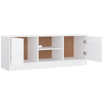 vidaXL TV Cabinet ALTA White 112x35x41 cm Solid Wood Pine