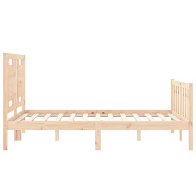 vidaXL Bed Frame without Mattress Double Solid Wood Pine