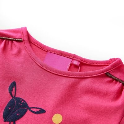 Kids' T-shirt with Long Sleeves Bright Pink 116