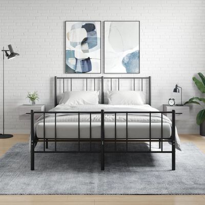 vidaXL Wall-mounted Bedside Cabinets 2 pcs Grey Sonoma 35x35x20 cm